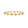 Ashley Gold Stainless Steel Gold Plated Twist Bead Beaded Stretch Beaded Bracelet