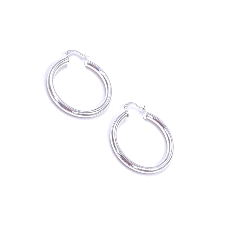 Ashley Gold Stainless Steel 1.5" Hoop Earrings