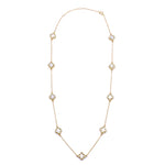 Ashley Gold Sterling Silver Gold Plated 9 Enamel Clover Design Necklace