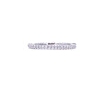 Ashley Gold Sterling Silver Prong Set CZ Eternity Band Ring