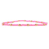 Ashley Gold Stainless Steel Gold Plated Enamel Pink Vibe Beaded Stretch Beaded Bracelet