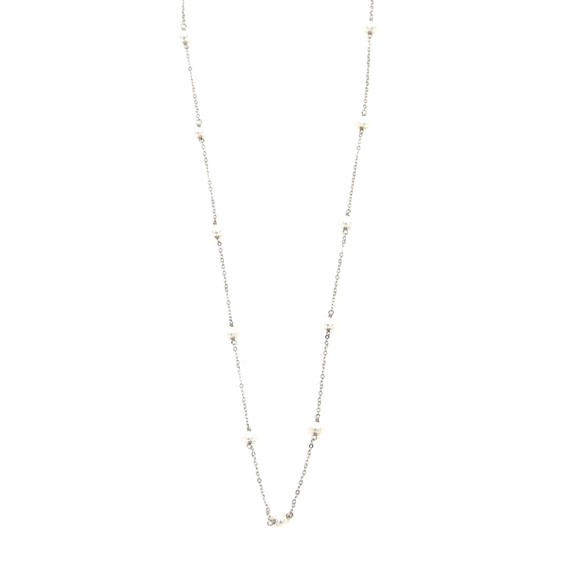 Ashley Gold Sterling Silver Pearls By The Yard Necklace