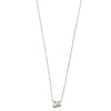 Ashley Gold Sterling Silver Double CZ Emerald Cut Design Drop Necklace