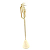 Ashley Gold Stainless Steel Gold Plated Rectangle Open Back Hoop Earrings