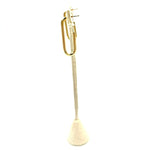 Ashley Gold Stainless Steel Gold Plated Rectangle Open Back Hoop Earrings