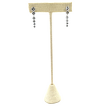 Ashley Gold Sterling Silver Graduating Drop CZ Earrings