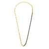 Ashley Gold Sterling Silver Gold Plated Half Link Half Blue CZ Necklace