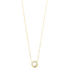 Ashley Gold Sterling Silver Gold Plated White Disc And CZ Necklace