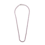 Ashley Gold Sterling Silver Pink CZ Tennis Necklace