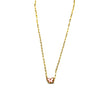 Ashley Gold Stainless Steel Gold Plated Baby Pink Enamel Butterfly Necklace