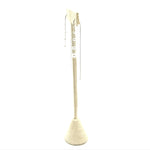 Ashley Gold Sterling Silver Fresh Water Pearl Threader Drop Earrings