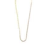 Ashley Gold Sterling Silver Gold Plated Half Link Half CZ Necklace