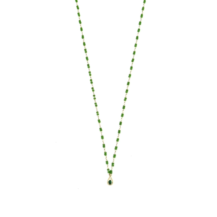 Ashley Gold Sterling Silver And Enamel Drop Pendant Necklace