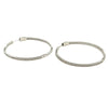Ashley Gold Stainless Steel CZ Inside/Outside 2" Diameter Hoop Earrings