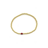 Ashley Gold Stainless Steel Gold Plated Single Evil Eye Beaded Ball Stretch Bracelet