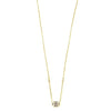 Ashley Gold Sterling Silver Emerald And Baguette Design Drop CZ By The Yard Necklace
