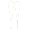 Ashley Gold Sterling Silver Assorted CZ Drop Lariat Necklace
