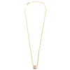 Ashley Gold Sterling Silver Gold Plated 3.00CTW Emerald Cut CZ Design Necklace