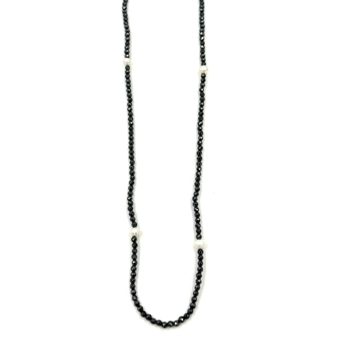 Ashley Gold Stainless Steel With Semi Precious Beaded And Fresh Water Pearl Necklace