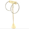 Ashley Gold Stainless Steel CZ Inside/Outside 2" Diameter Hoop Earrings