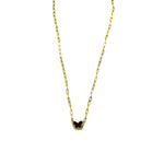 Ashley Gold Stainless Steel Gold Black Enamel Butterfly Necklace