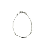 Ashley Gold Sterling Silver Bar And CZ Design Bracelet
