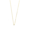 Ashley Gold Sterling Silver Diamond Cut Chain CZ Disc Necklace