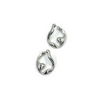 Ashley Gold Sterling Silver Wavy Hoop Earrings