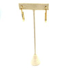 Ashley Gold Stainless Steel Gold Plated Rectangle Open Back Hoop Earrings