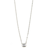 Ashley Gold Sterling Silver Gold Plated 3.00CTW Emerald Cut CZ Design Necklace
