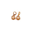 Ashley Gold Stainless Steel Rose Gold Semi Precious CZ Drop Earrings