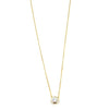 Ashley Gold Sterling Silver CZ Bezel Set 1.25CTW Drop Necklace