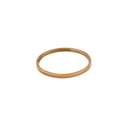 Ashley Gold Stainless Steel Line Design Bangle Bracelet