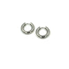 Ashley Gold Stainless Steel 1" Plain Design Hoop Earrings