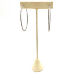 Ashley Gold Stainless Steel CZ Inside/Outside 2" Diameter Hoop Earrings