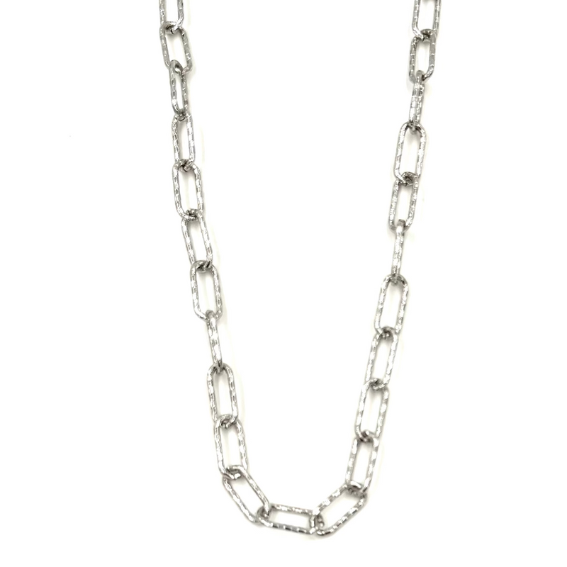 Ashley Gold Stainless Steel Diamond Cut Link Chain Necklace