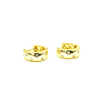 Ashley Gold Sterling Silver Gold Plated Assorted CZ Huggies Hoop Earrings