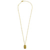 Ashley Gold Sterling Silver Gold Plated Link Chain With Dog Tag Pendant Necklace