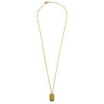 Ashley Gold Sterling Silver Gold Plated Link Chain With Dog Tag Pendant Necklace