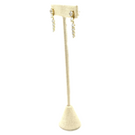 Ashley Gold Sterling Silver Graduating Drop CZ Earrings