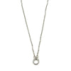 Ashley Gold Sterling Silver Link CZ Circle Necklace