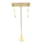 Ashley Gold Sterling Silver Drop Chain Link With CZ's Earrings