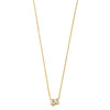 Ashley Gold Sterling Silver CZ Double Oval Bezel Set Drop Necklace