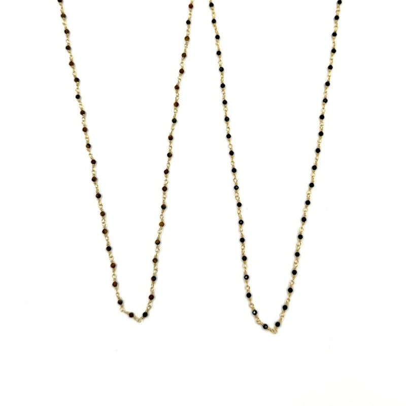 Ashley Gold Stainless Steel Gold Plated Alternating Wire Design Colored CZ Necklace