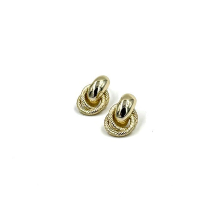 Ashley Gold Sterling Silver Gold Plated Stud Twisted Earrings