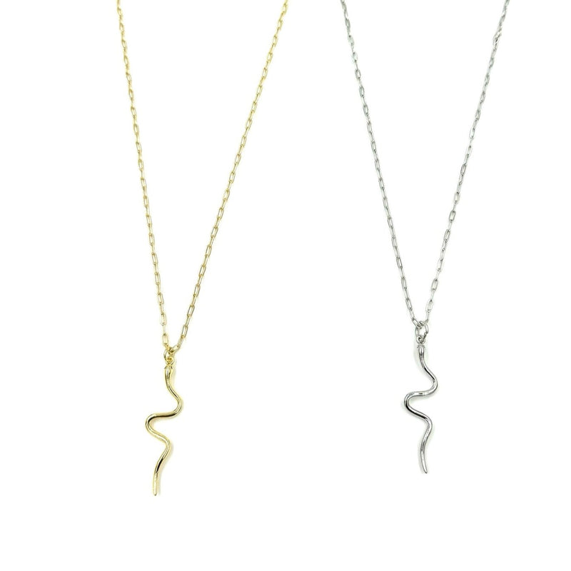 Ashley Gold Stainless Steel Slither Pendant Necklace