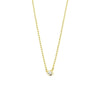 Ashley Gold Sterling Silver Gold Plated Ball Design Center CZ Necklace