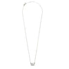 Ashley Gold Sterling Silver Single Emerald Cut CZ Drop Necklace