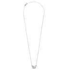 Ashley Gold Sterling Silver Single Emerald Cut CZ Drop Necklace