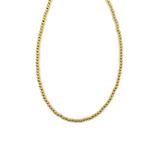 Ashley Gold Stainless Steel Gold Plated 4MM Ball Beaded Design Necklace